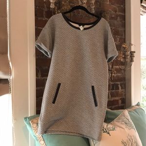 Grey Quilted T-Shirt Dress